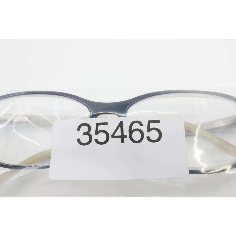 Morel France Lightec 7669L Black Cream Rectangular Eyeglasses Frames 51-15-135